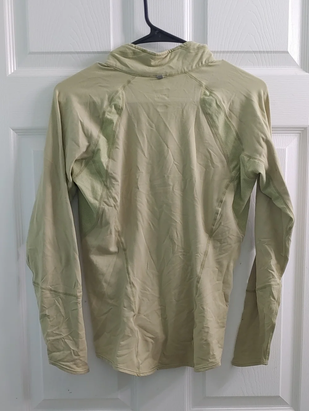 Nike Dry Fit Quarter Zip Pullover Women's Green Long Sleeve Running Shirt Size S